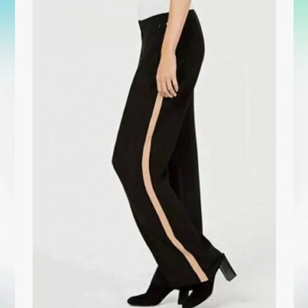 Eileen Fisher Women’s 100% Silk Georgette Black Wide Leg Pants - Picture 11 of 16